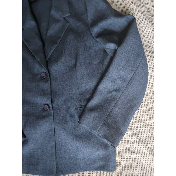 ALFRED DUNNER Light Navy Blue 2 Piece Suit Set Jacket Pants Womens 10P TwoButton - Picture 3 of 12